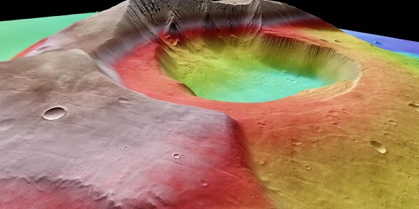 Mars And The Tharsis Tholus Volcano