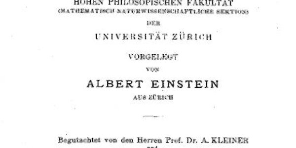 Graduation Time  - Remembering Einstein's Dissertation
