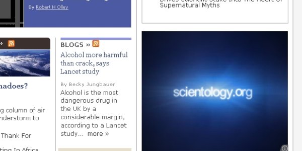 Scientology ad still there