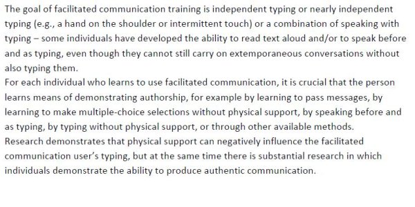 Facilitated Communication: A Literature Review