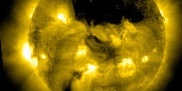 Gigantic Coronal Hole Caught Hovering Over The Sun's North Pole