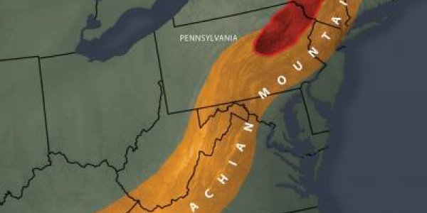 Why There's A Bend In The Appalachian Mountain Chain