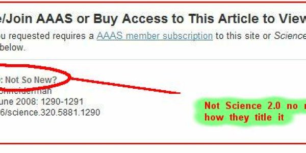 What Is Science 2.0?   No One Else Seems To Know