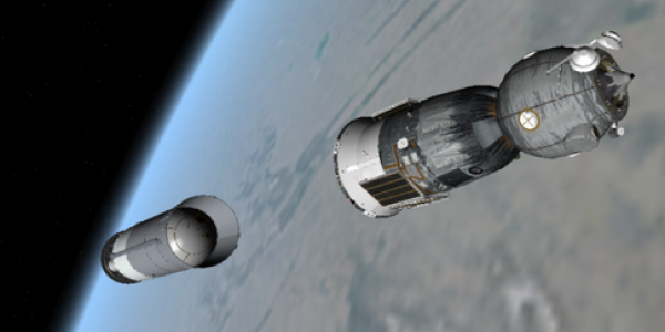 Crew Tether Spin - With Final Stage - On Routine Mission To ISS - First Human Test Of Artificial Gravity?