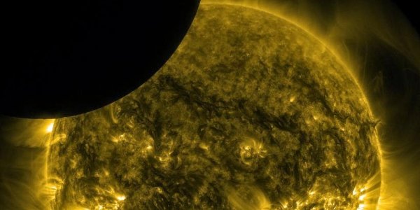 NASA's SDO Spacecraft Captures Lunar Transit of the Sun
