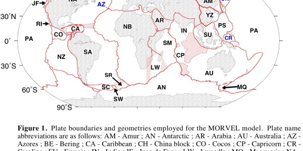 MORVEL:  A Precise Model Of Tectonic-Plate Movements