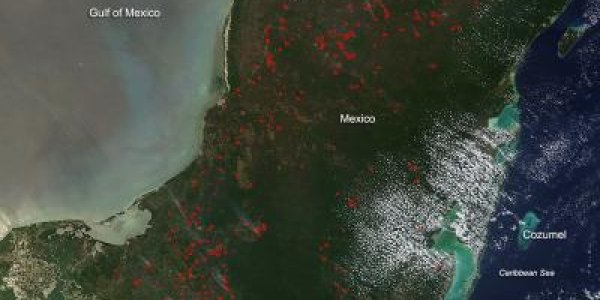 Fires In The Yucatan Peninsula In April 2014