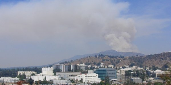 Wildfires near NASA's Jet Propulsion Laboratory