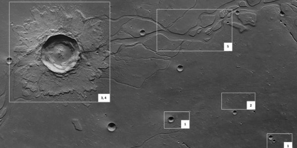 Mars Hephaestus Fossae Ortho-Image Shows Channels Of Unknown Origin