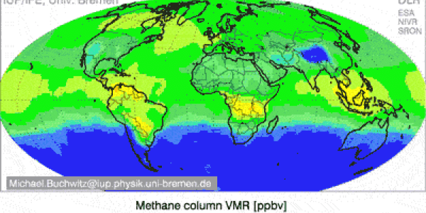 First greenhouse gas animations produced using Envisat
