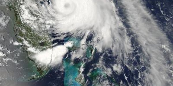 Hurricane Arthur's Cloud-Covered Eye