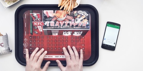 KFC Tray Typer - Because You Can't Eat Lunch Without Updating Pinterest