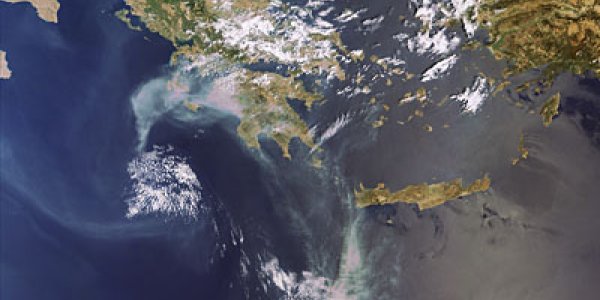 The Fires In Greece As Seen From Space