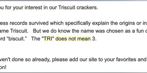 Is Triscuit A Portmanteau Of 'Electricity' And Biscuit?