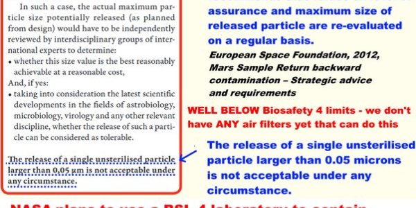 Why Doesn't NASA Respond To Public Concerns On Its Samples From Mars Environmental Impact Statement? (short Version For Experts)