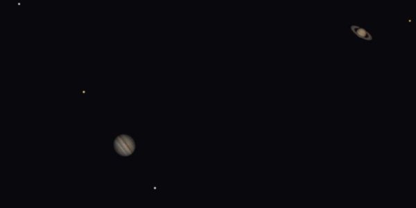 Jupiter And Saturn Put Up Quite A Show